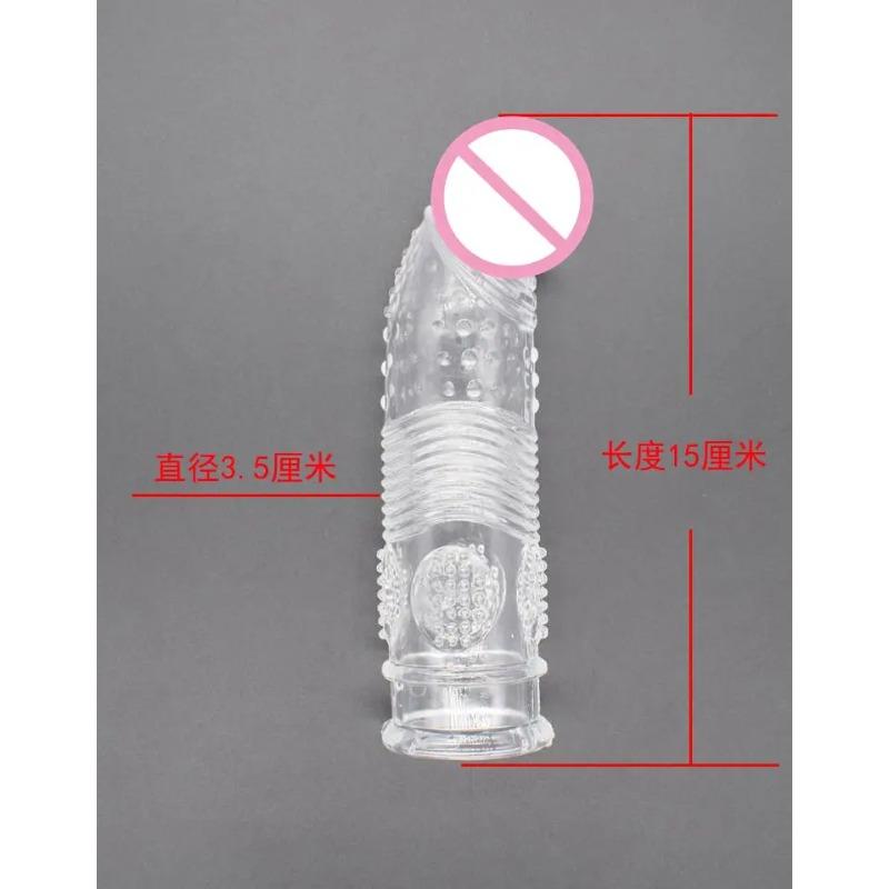Transparent Crystal Penis Sleeve for Men - Reusable, Penis Extension, Delay & G - Spot Excitement