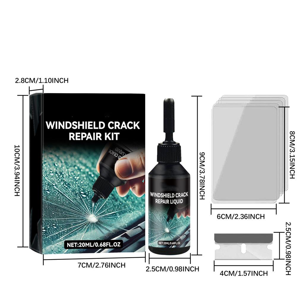 Automobilglas Nano-Reparaturflüssigkeit - Auto-Windschutzscheiben-Reparaturharz Rissiges Glas Reparaturmittel 20ml Glas Korrektor