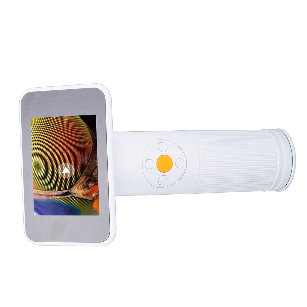 Digital Microscope, 4K 2.8in HD Screen 1600X Magnification Portable ket Microscope for Kids with Rotatable    , 8 LED Lights, for Microscopic