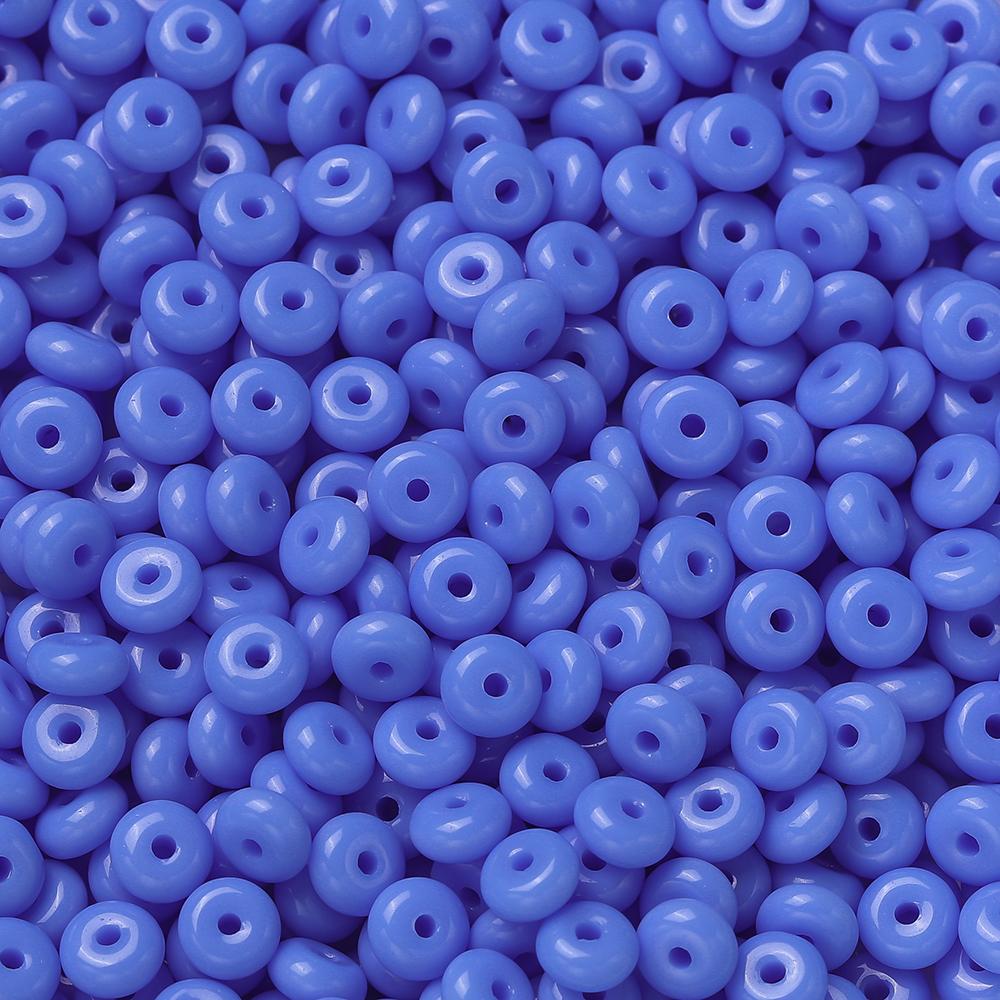 50pcs/Lots Colored Glass Seed Bead Abacus Shape Spacer Loose Beads for DIY Jewelry Making Bracelet Necklace Charms Accessories
