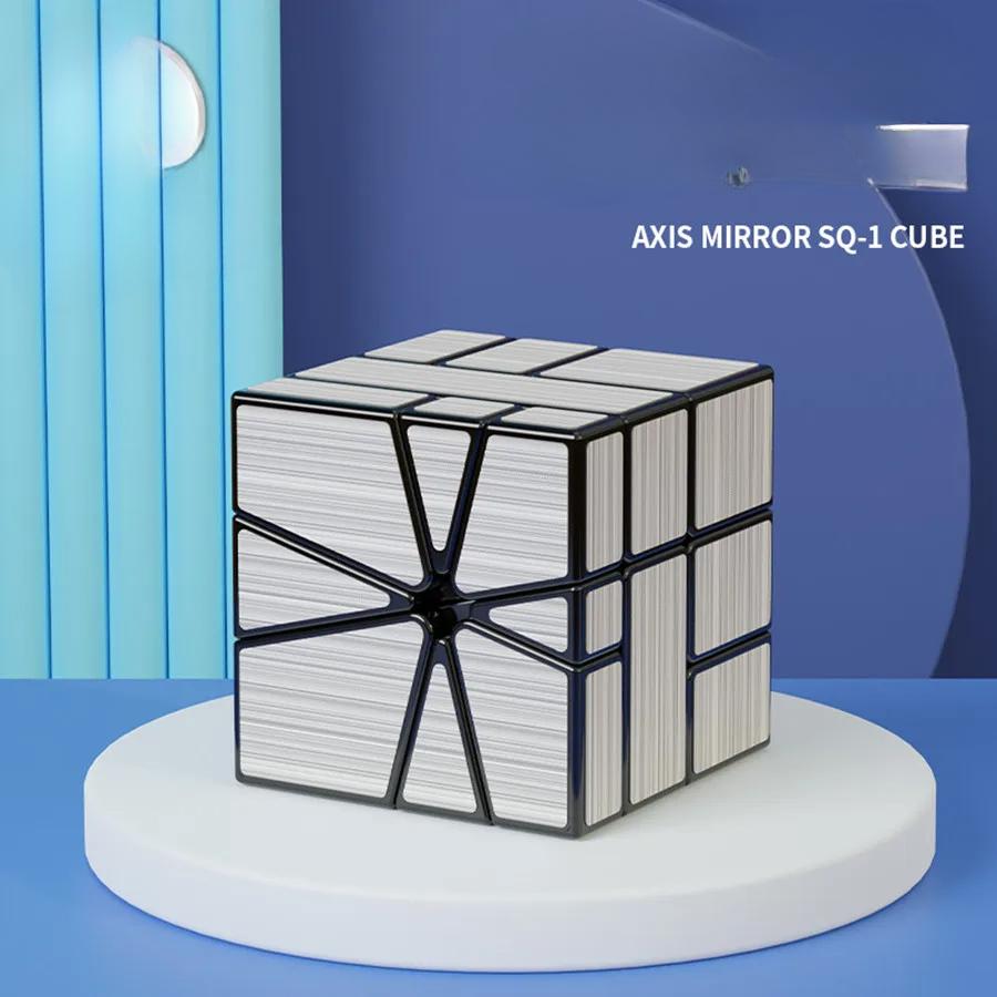 Off Axis Mirror SQ1 SQ0 Magic Cube Alien Mirror Cubo Magico Sticker Silver SQ Magic Cube Puzzle Toy Cubes