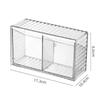 Wall Mounted Cotton Swab Storage Box No Punching Required Bathroom Mirror Cabinet Partitioned Lipstick As Cosmetics Storage Rack