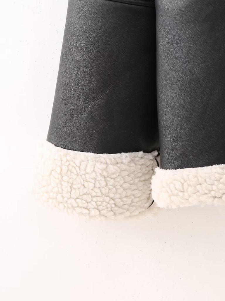 Women's Fleece-lined Faux Fur One-piece Coat - 2024 Autumn/Winter Collection