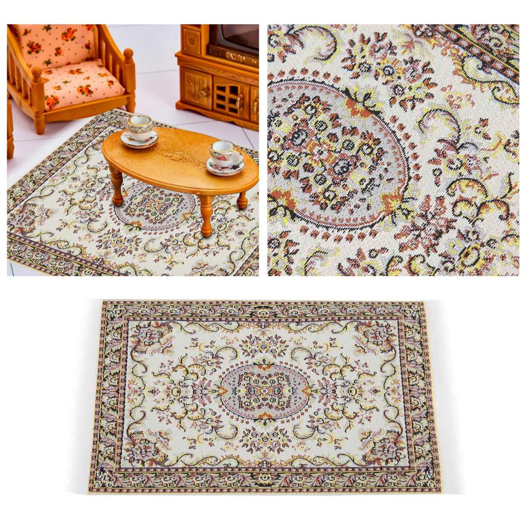 1:12 Bebek Evi Minyatür Halı Zarif Şık Kilim Bebek Evi Oturma Odası Dekorasyonu#3
