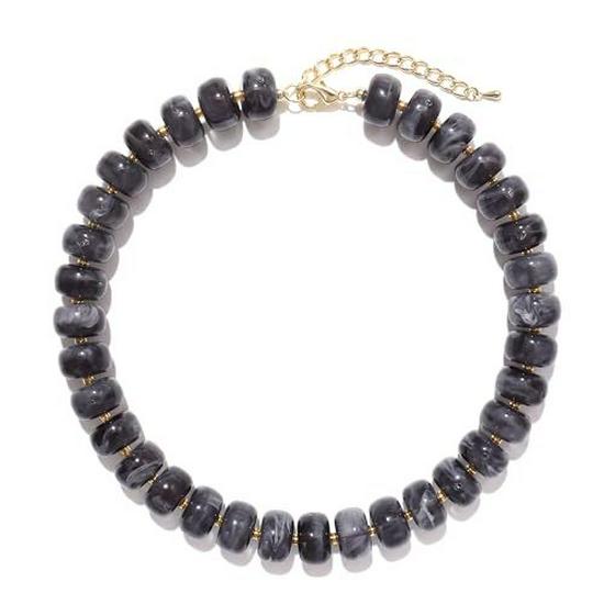 Bright Bohemian Beach Choker: Jelly-Colored Acrylic Resin Necklace for Women