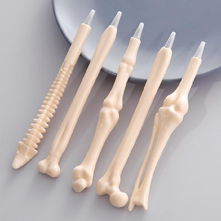 Novelty Bone Shape Ballpoint Pen Refill Writing Ball Pens School Office Pen
