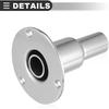 Motoforti Universal Straight Thru Hull Exhaust Skin Fitting with Screw and Nuts, for 24mm 0.94 Inch Tube Pipe, Stainless Steel, Silver Tone