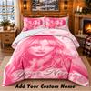 Sabrina Carpenter Custom Name 3Pcs Bedding Set 1 Bed Sheet 2 Pillowcases Bedroom Home Decor