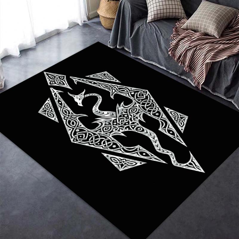 2025 Ny Skyrim Mat Matta för Vardagsrum Sovrum Hem Soffa Dekoration, Barnlek Halkfri Golvmatta166