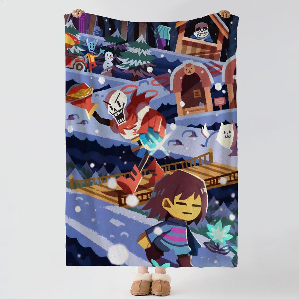 game U-Undertale-e Throw Thick Comfort Flannel Quilt, Multi-scene Use Indoor Outdoor Daily Nap