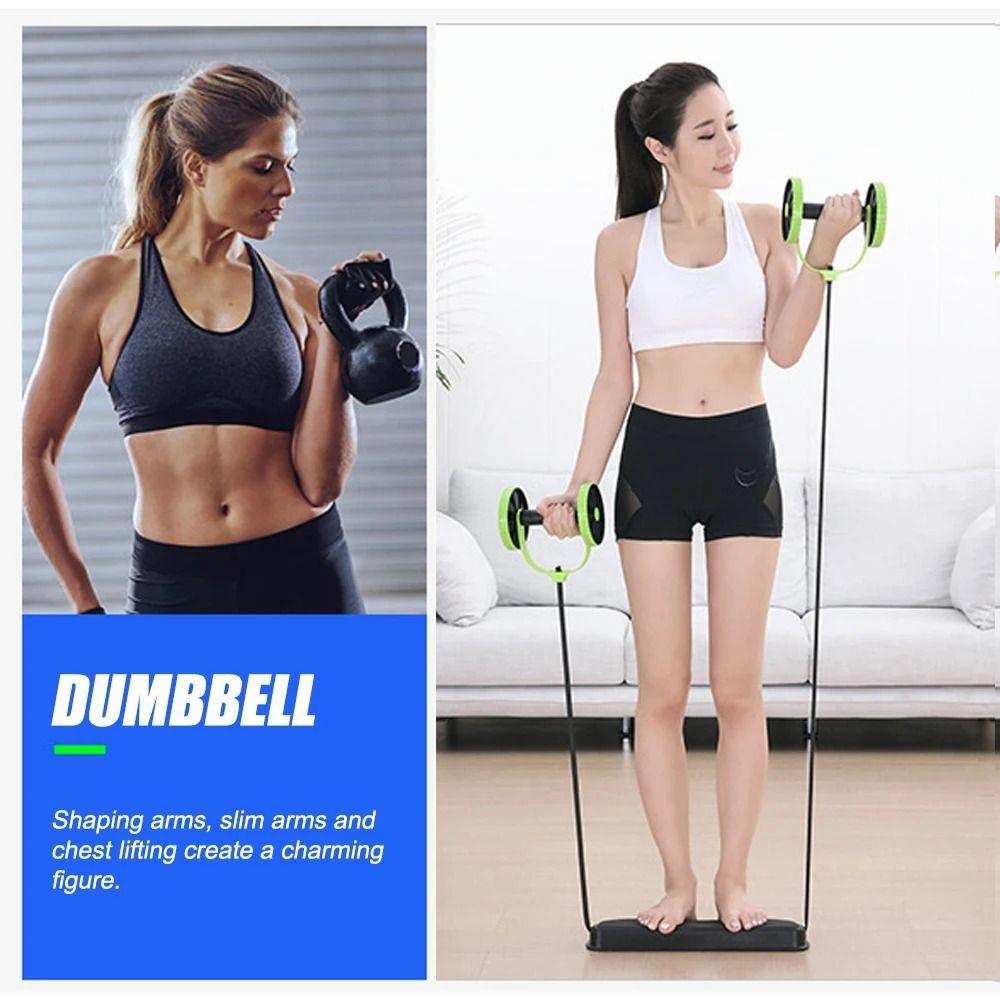 Knee Mat Abdominal Muscle Trainer Resistance Bands Abdominal Wheel Ab Roller  Gym Equipment