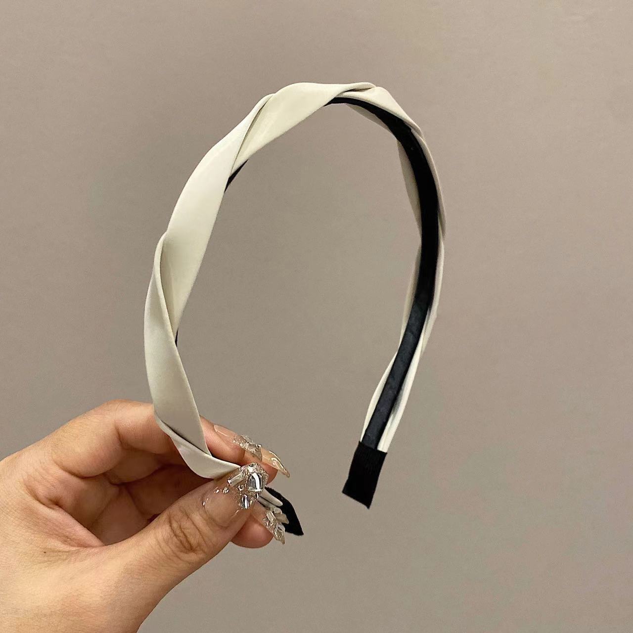 

Модные повязки на голову Стиль Простой Кожа Женские Тонкие Аксессуары для волос белый