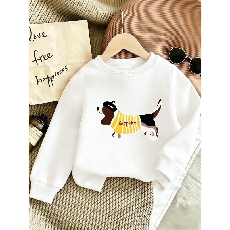 European sizes Cute Print Pattern 0-3 Years Old Kid Comfortable Thin Round Neck Sweatshirt Suitable for Outdoor Wear