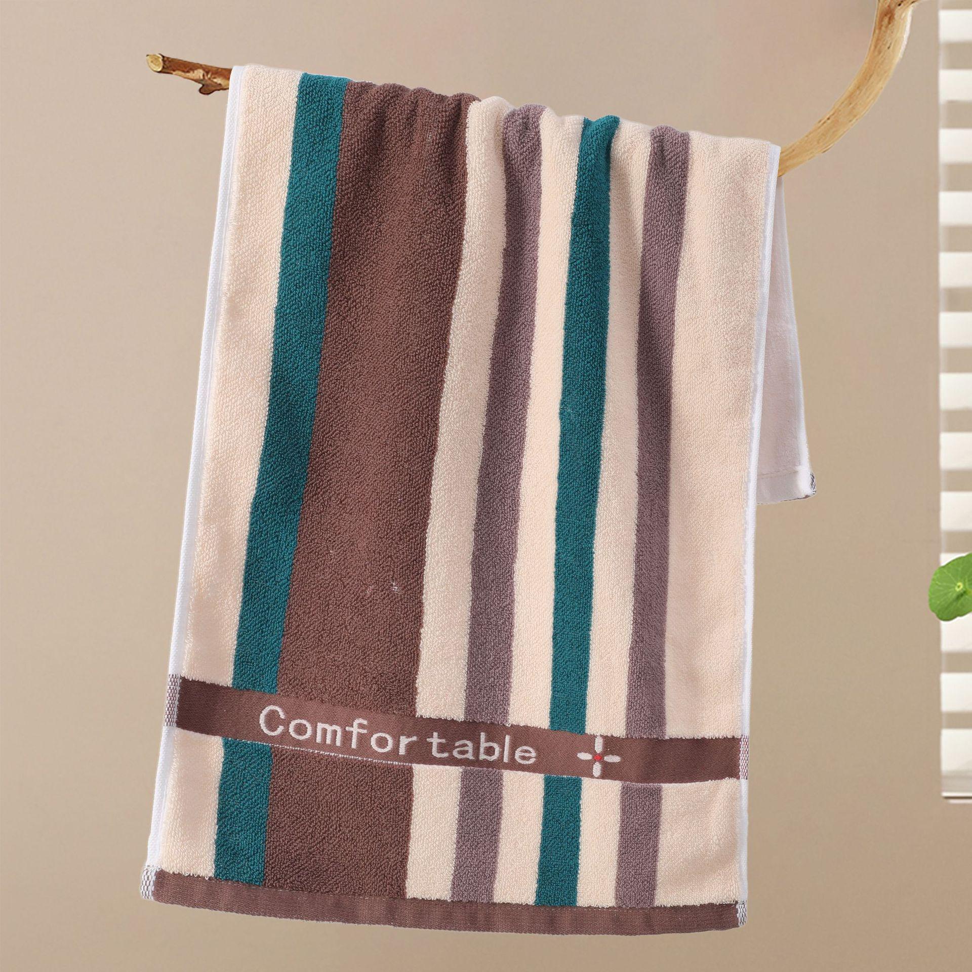 

Жаккардовий пофарбований пряжею дорослий банний рушник з 100% бавовни - Товстий, Вбираючий та Готовий до подарунка 35*75cm