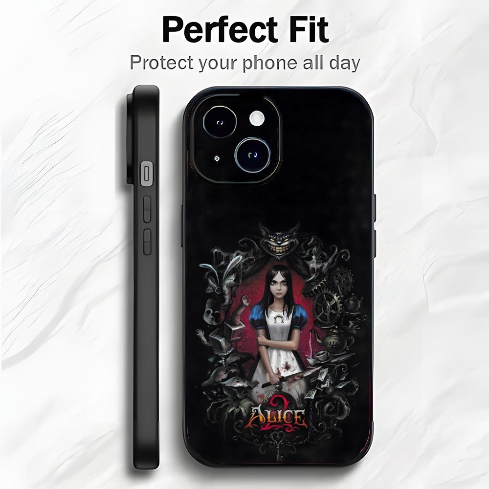 

Dark Gothic Game A-Alice Madness Returns Phone Case Phone Case Soft Packaging Lightweight For iPhone17 16 15 14 13ProMax iphone12promax