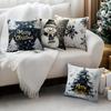 Short Plush Material Pillowcasemerry Christmas Decorative Pillowcase 18X18 Inch Pillow Covers Throw Pillows Cushion Cases For Ho