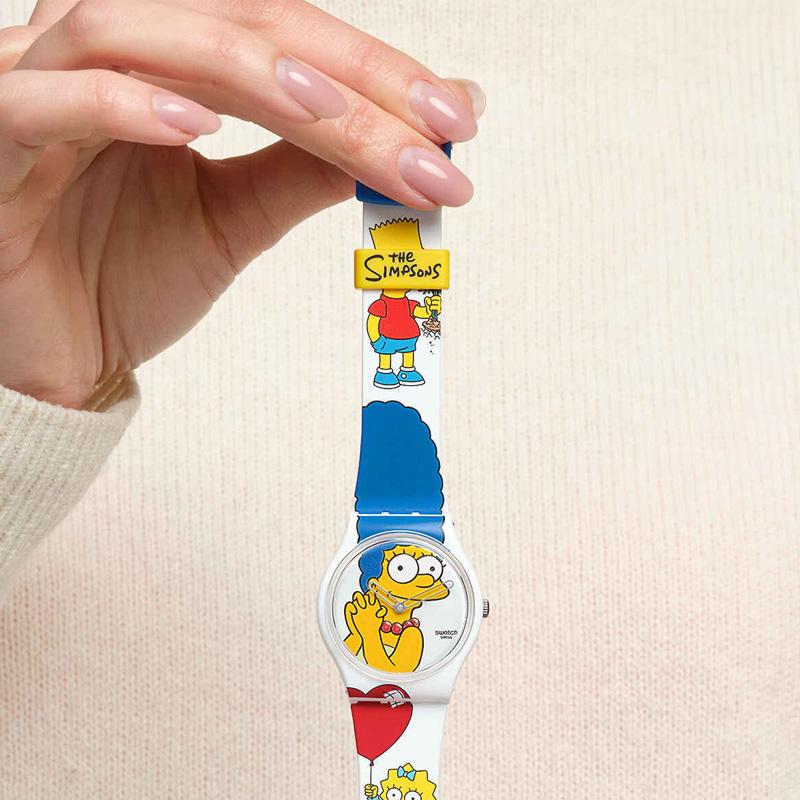 Swatch Quartz Movement 30M Water Resistant Casual Watch 34Mm White Dial Bio-Based Material Case Silicone Strap Women watches SO28Z116