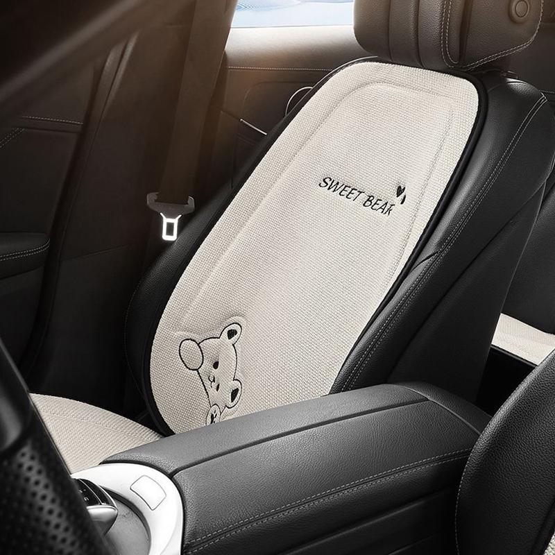 1Pcs Breathable Cartoon Bear Car Seat Cover Non-Slip Cushion for Women's Protection