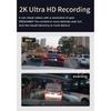 2K 4G 3Inch Dashcam with Dual Lens Record Wifi Gps Tracking Fit Remote Live Video Check On Phone 12-24v Power Supply Car Camera
