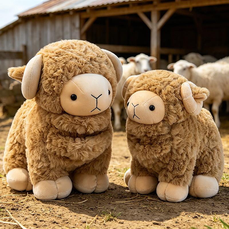 Sheep Plush Toy With Pp Cotton Filling For Travel Souvenirs And Collectible Decor