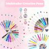 48Pcs Pens Bulk Beadable Focal Beads Pens with Glitter Diamond Pearls Fancy Cute Pens for Women Tween Girls Gifts Trendy Stuff School Supplies for
