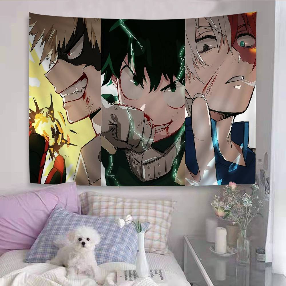 My Hero Academia Bakugou Katsuki Printed Large Wall Tapestry Indian Buddha Wall Decoration Witchcraft Bohemian Wall Art Decor