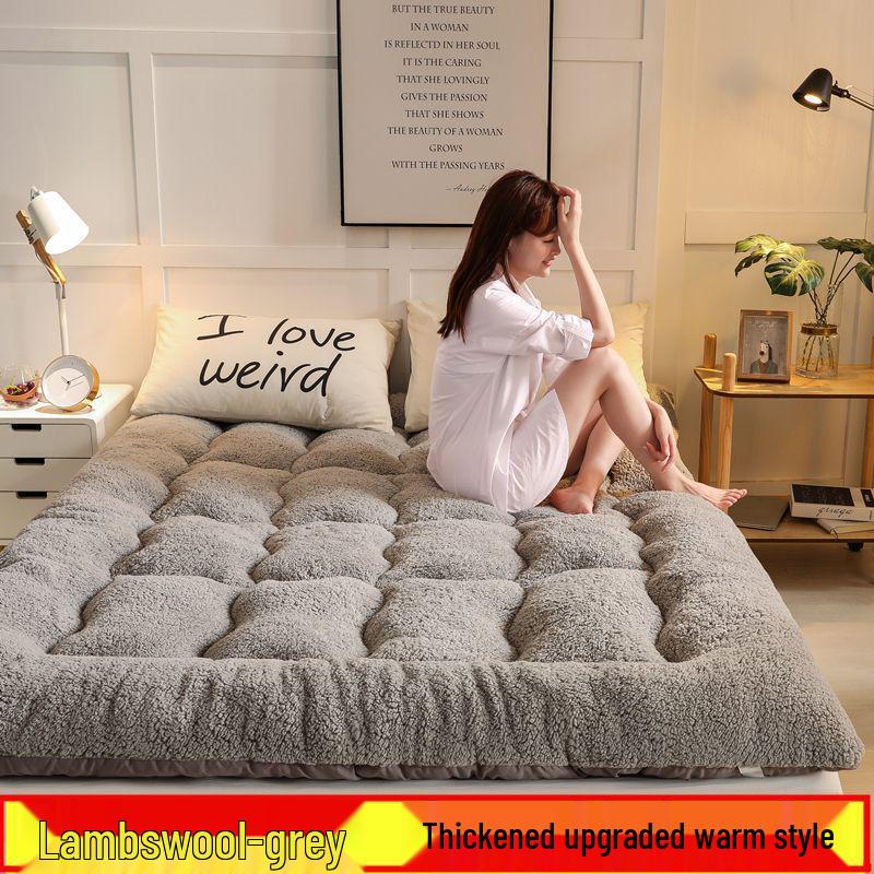 Thickened Warm Lambswool Tatami Mattress - Double, Anti-Slip, Foldable for Dorms