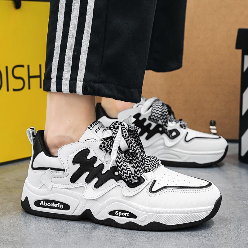 Autumn heightening sports and leisure little white board shoes thick-soled inner heightening dad shoes