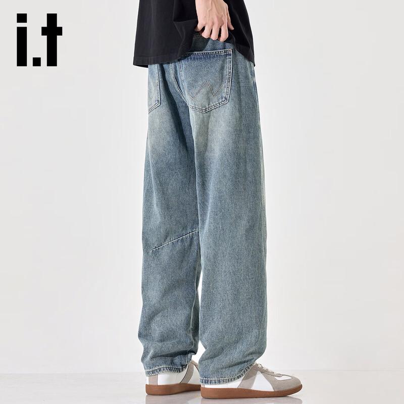 Izzue IT Men's Straight-Leg Casual Denim Jeans