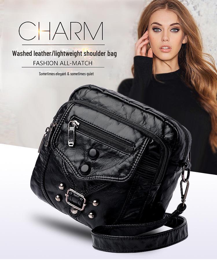 Summer 2024 Women's Soft Leather Mini Shoulder Bag - Casual Crossbody for Mobile Phone