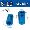 Burgundy/Sky Blue/Royal Blue Aluminum Alloy Colored Coupling Length:25mm Specification:3~10 Full Series Rigid Coupling Set Screw
