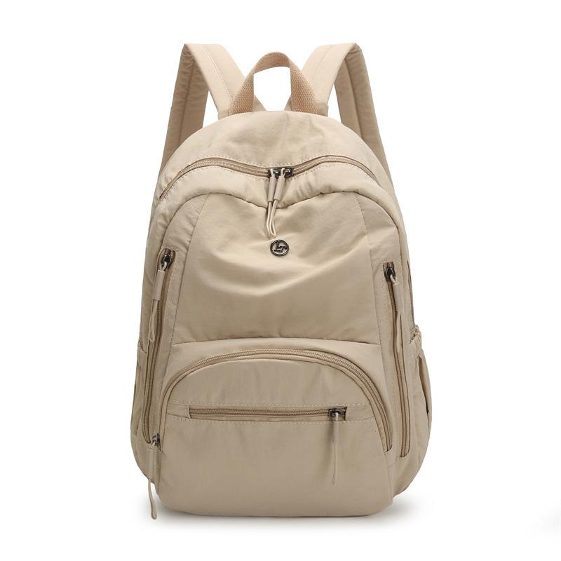 Schultasche Einfarbige Einfache Leichte Schultasche Rucksack für College-Studentinnen Tragbar Reise Wasserdicht Frühling High-School-Rucksack Männlich Lässig