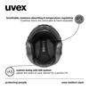 uvex instinct visor visor helmet with size adjustment and retractable size black matte ski/snowboard dial-type ventilation, 59-61cm,