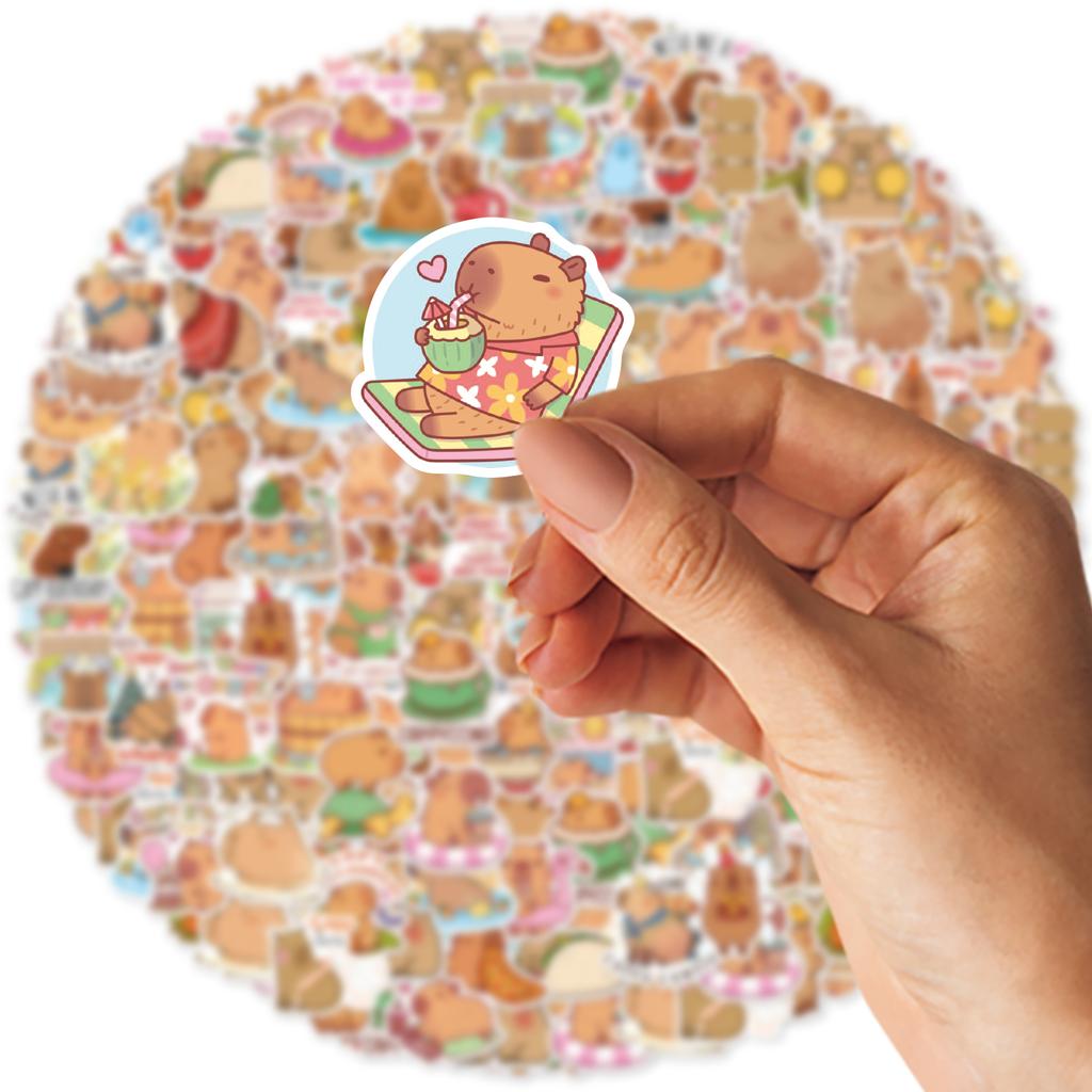 50Pcs  Of Different Capibala Cartoon Graffiti Stickers Diy Decorated Laptop Suitcase Guitar Classic Toy Waterproof Pvc Decals