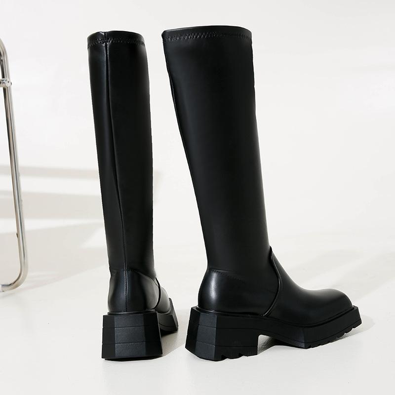 British Style Platform Martin Boots Women's 2025 New Korean Version Fashion Temperament Pleated Piled Boots Comfortable Student Boots Tide