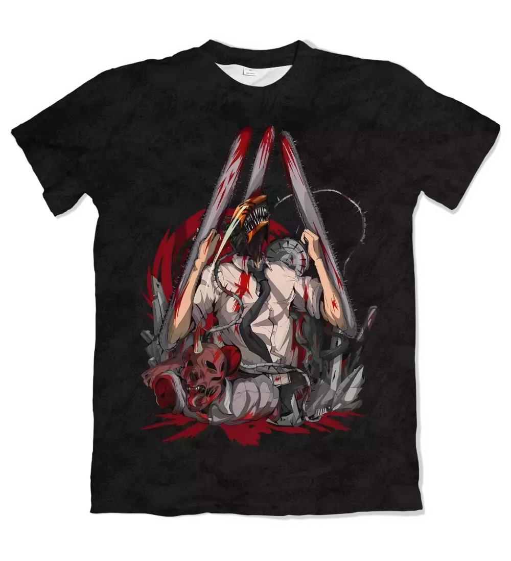 

Chainsaw Unisex Merchandise Adult and Childrens Electric Devil Form Pure Cotton TShirt A MustHave Trendy Item for Anime Fans 4XL