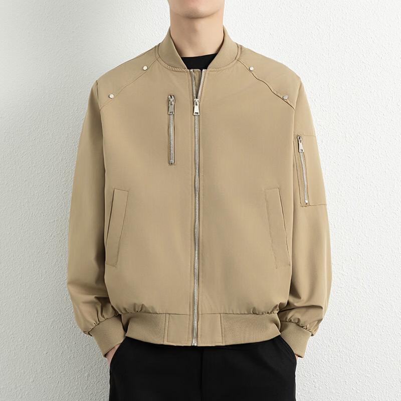 ROMON Men's Stand Collar Windproof Bomber Jacket
