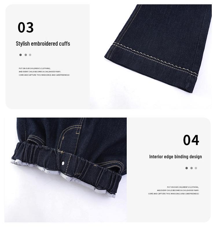 Girls' Wide-Leg Casual Pants – Spring/Autumn 2025 Korean Fashion, Versatile Long Pants for Big Kids