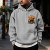 Men's Halloween Print Pullover Hoodie for Holiday Party and Cold