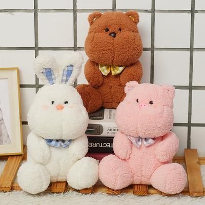 Hag Little Rabbit Pig Bear Rag Doll Grab Machine Doll Cute Gift Cartoon Plush Toy
