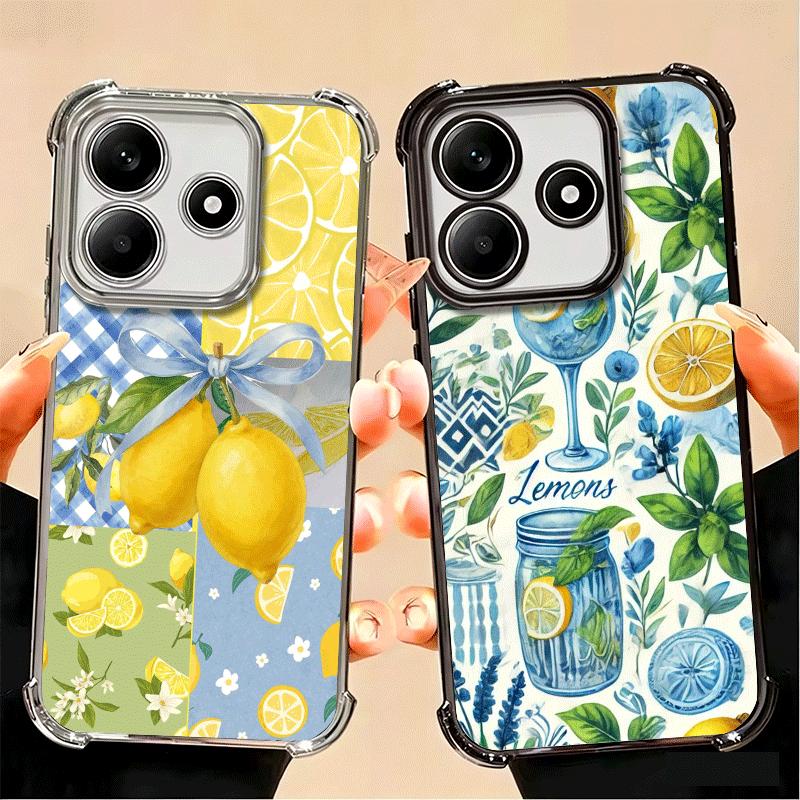 Summer Fruits Lemon Soft Phone Case For Xiaomi Poco X7 X8 Pro Max X6 X5 X3 F8 Ultra F7 M8 M7 M5S Redmi 15C 15A 15 14C 13C 12C 13