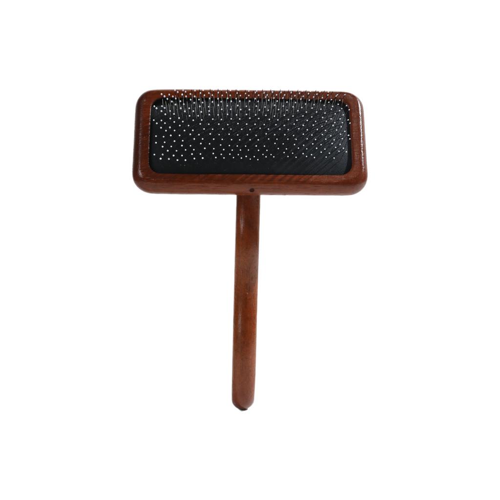 Taotao husdjursfläck massivt trähandtag luftkudde ståltråd tät tandradskam hundkam tillverkare för att borsta kattborste