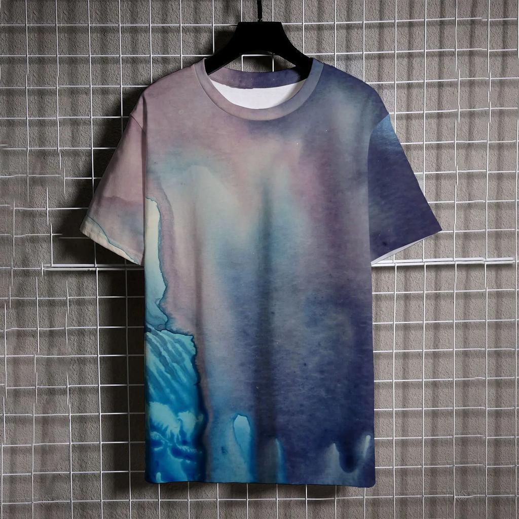 Men's Casual Tops Fashionable Harajuku Style Print Loose and Versatile Men's Short Sleeve Tee Oversized T-shirt Graphic T Shirts