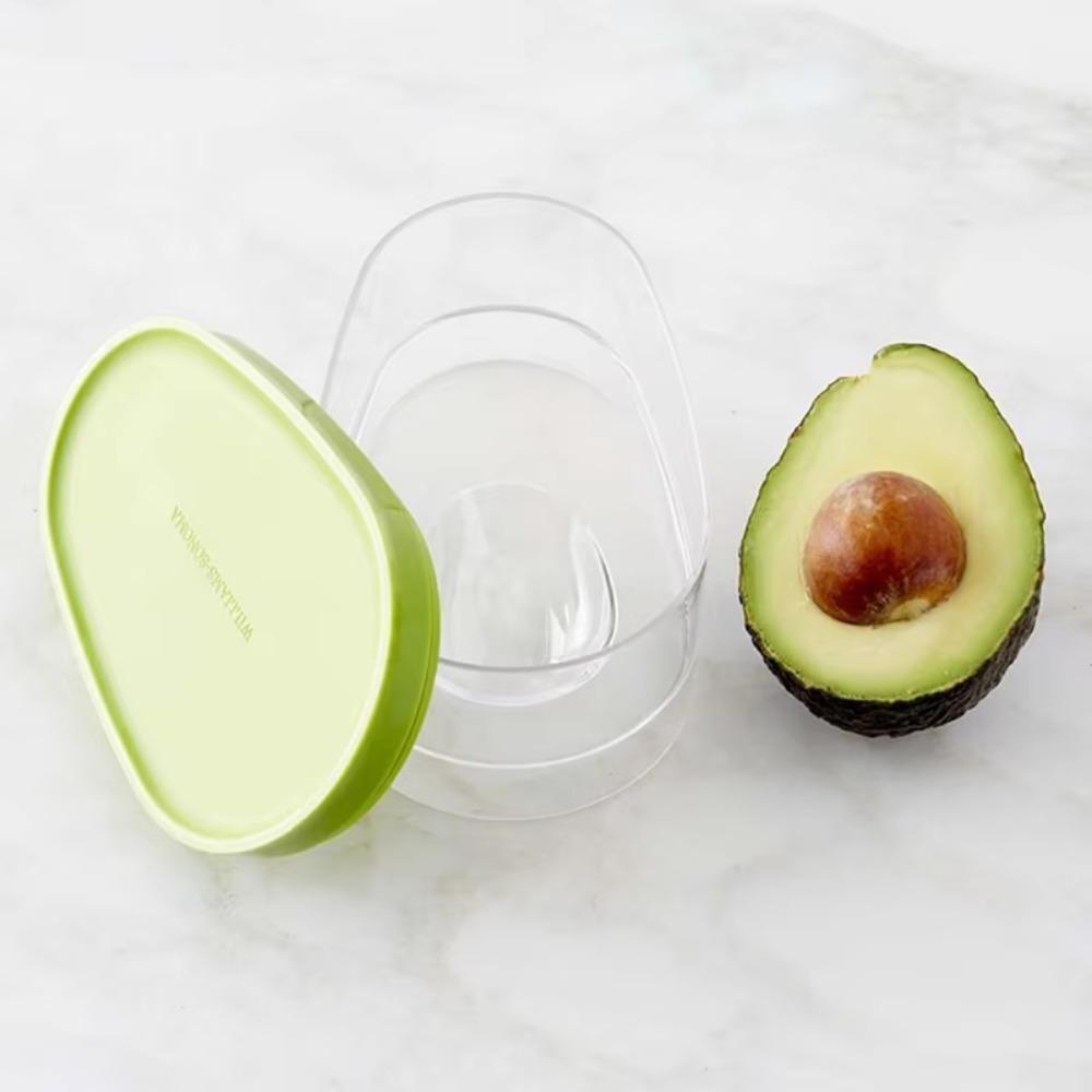 2 Piece Easy To Clean Sealed Avocado Preservation Box Space Saving Removable Avocado Keeper Plastic Avocado Saver Lunch
