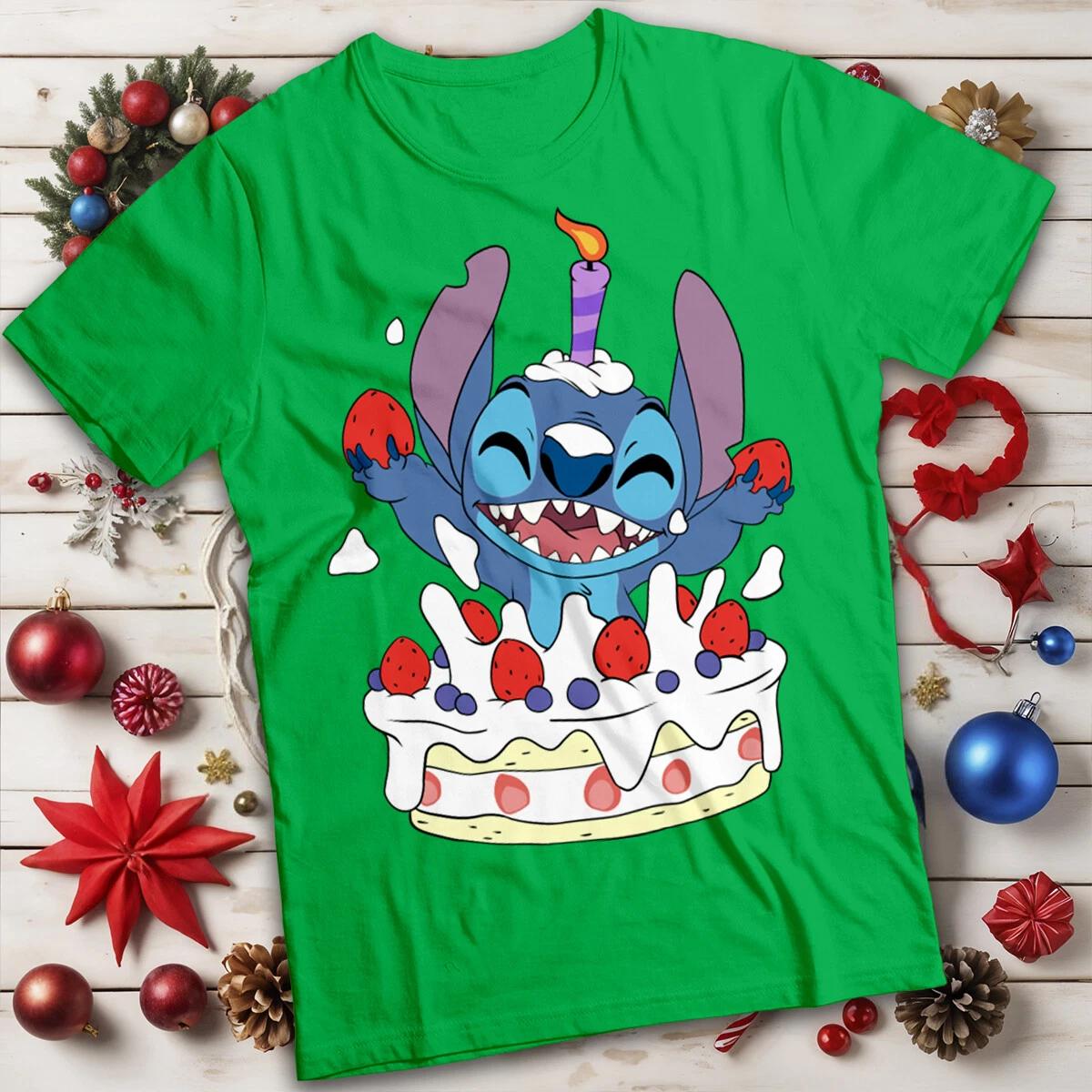 Stitch Christmas T-Shirt Funny Mens and Womens Tee #MC S