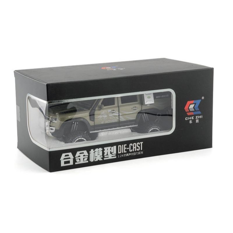 Toy Car 1/24 Land Rover Defender Six Wheels Off Road Pickup Car Model,Pull Back Diecast Truck Collectible Truck with Sounds  Lights for Kids Adults
