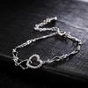 Bracciale da Donna Semplice a Forma di Cuore Vuoto Elegante Catena da Mano All-match