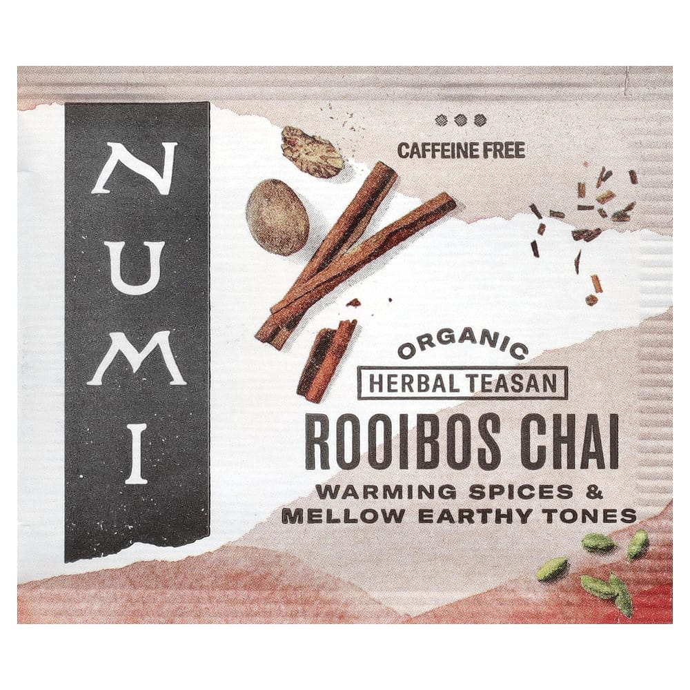 Numi Organic Tea Herbal Rooibos Chai Caffeine-Free 18 Tea Bags 48.6g (1.71oz)
