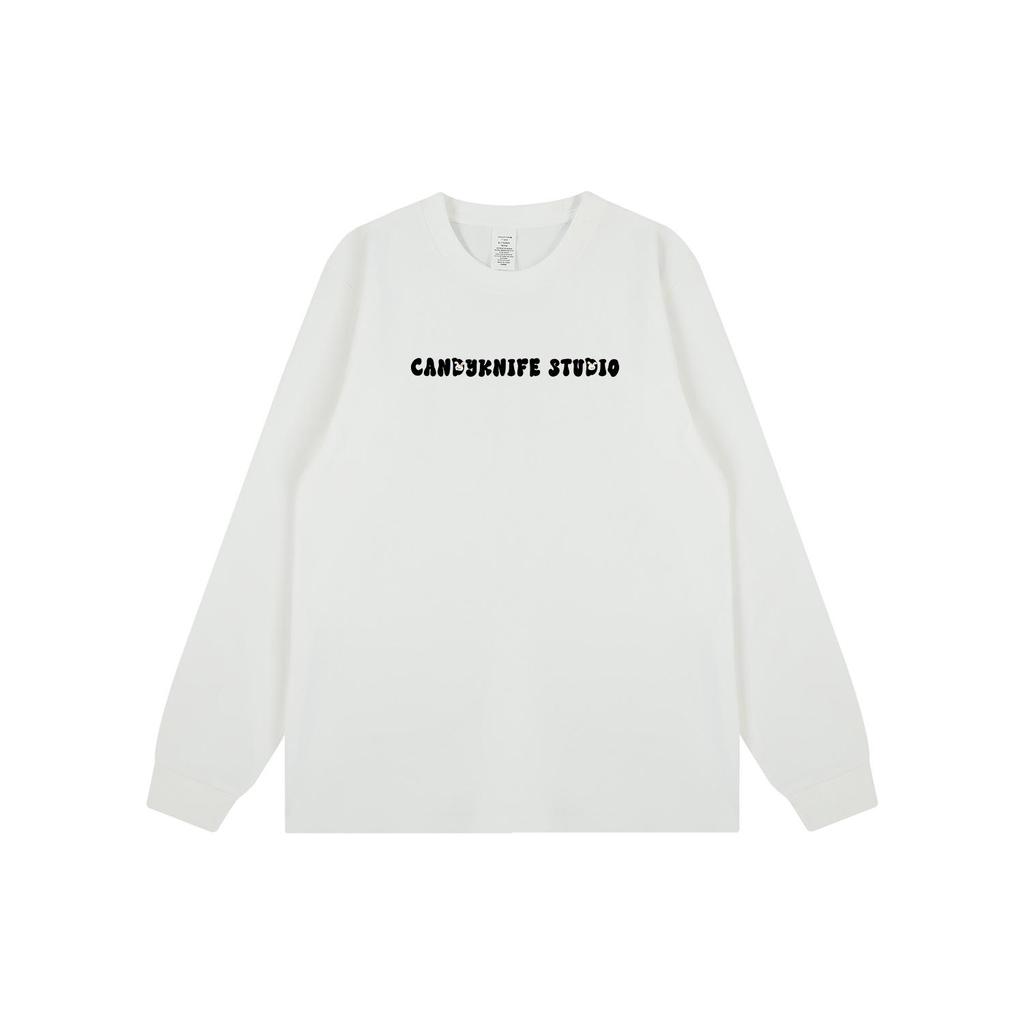 Korean Style Cartoon Print Long Sleeve Cotton T-shirt