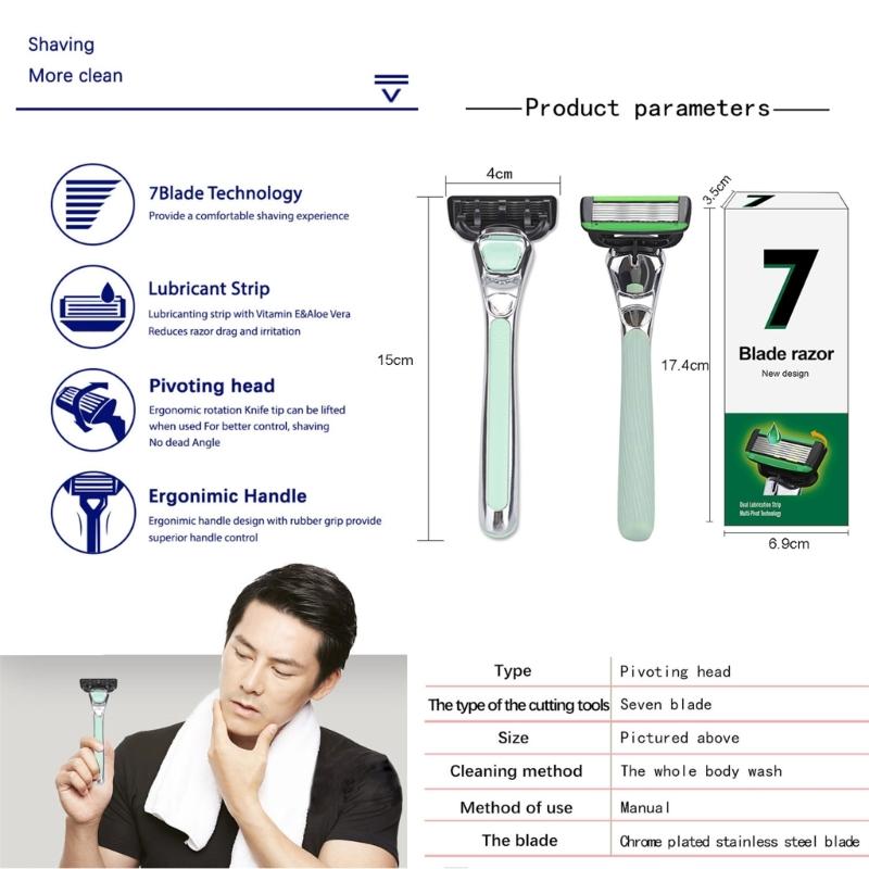 Safety Razors Safety Shaving Razors Metal Razors with 5 Safety Razors Blades,Ecofriendly Razors with Ergonomic Handle